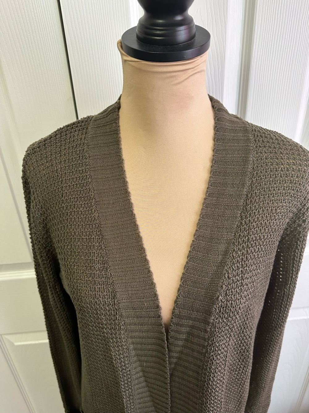 Pink Rose Olive Open-Front Knit Cardigan - Picture 2 of 7